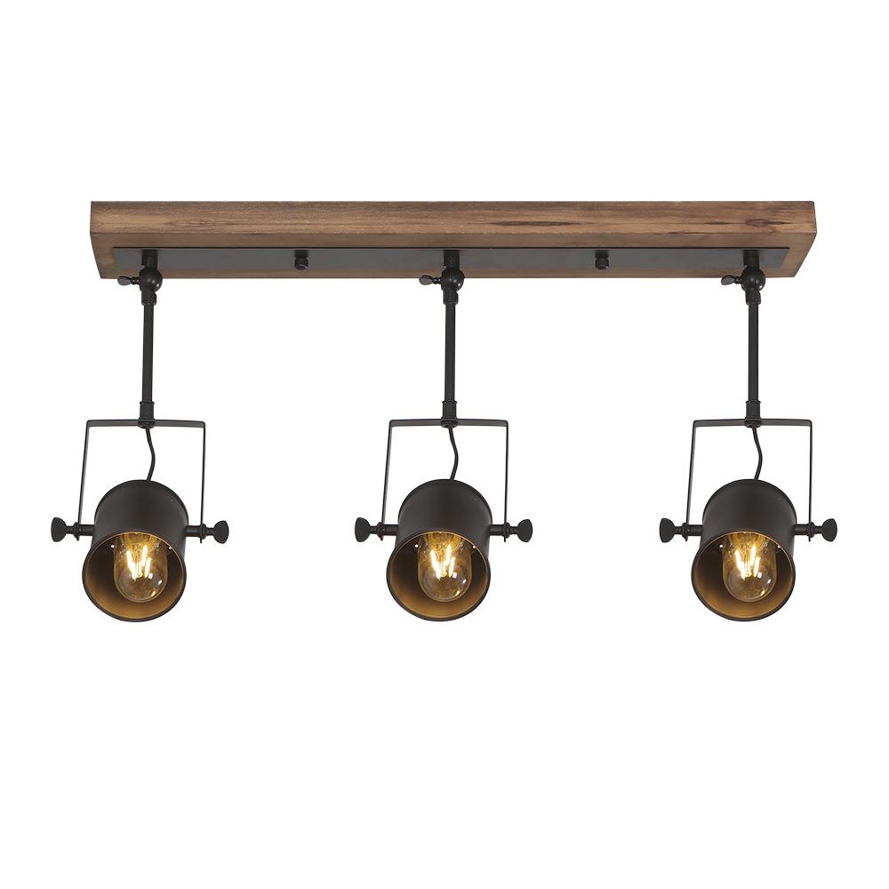 Aplique de techo moderno industrial de 3 luces, iluminación de diseño para sala y dormitorio.
