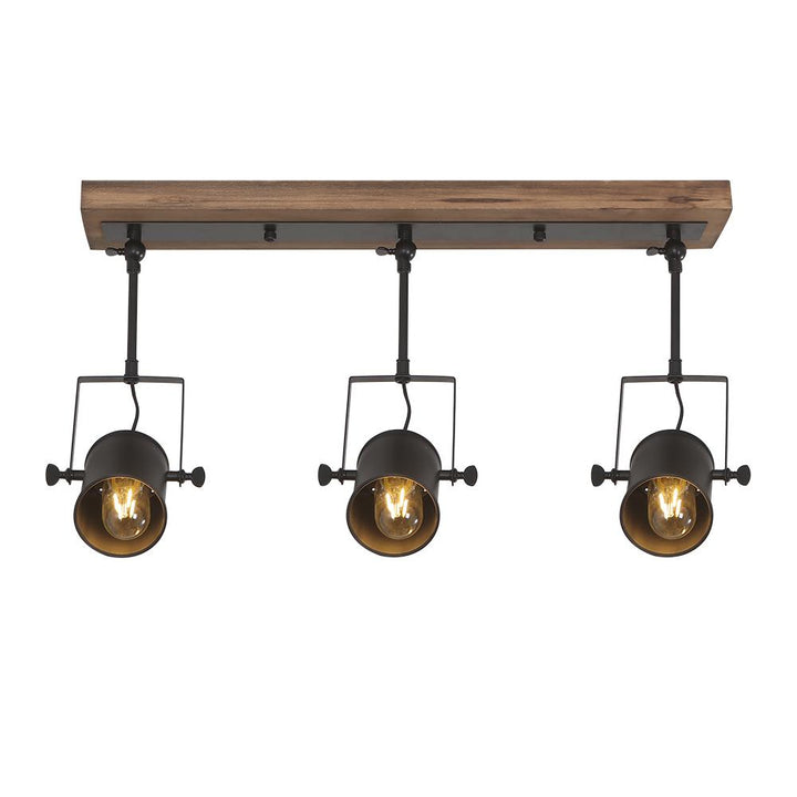 Aplique de techo moderno industrial de 3 luces, iluminación de diseño para sala y dormitorio.