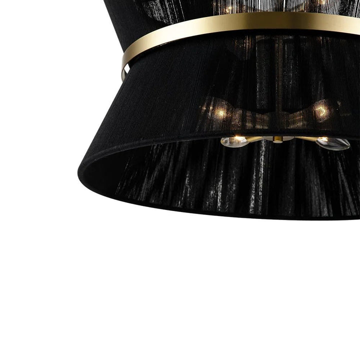 Lámpara colgante cónica de cuerda, estilo costero, decoración única.