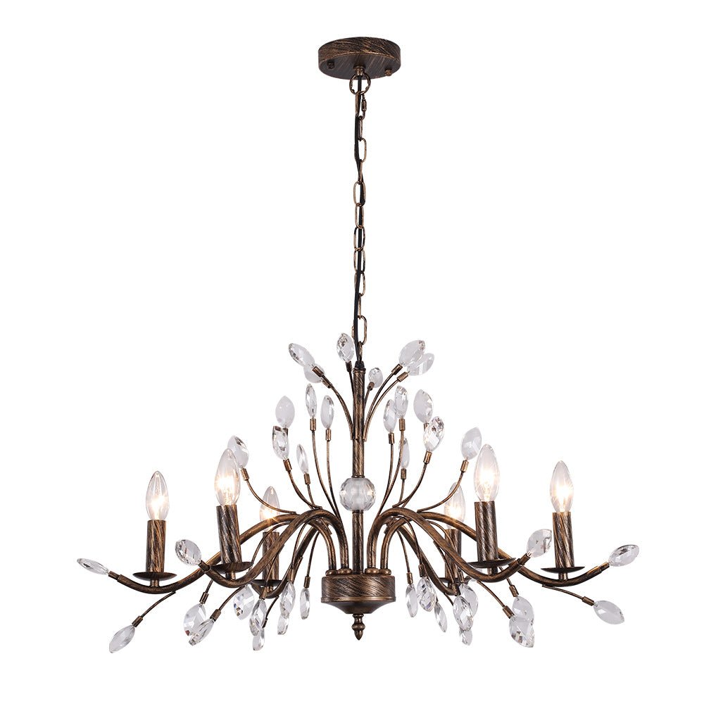 Lujoso candelabro de cristal estilo francés, lámpara colgante de techo para iluminación elegante. [[lstfy-media:18]]