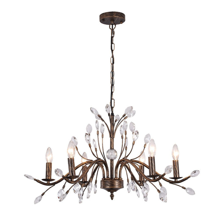 Lujoso candelabro de cristal estilo francés, lámpara colgante de techo para iluminación elegante. [[lstfy-media:18]]