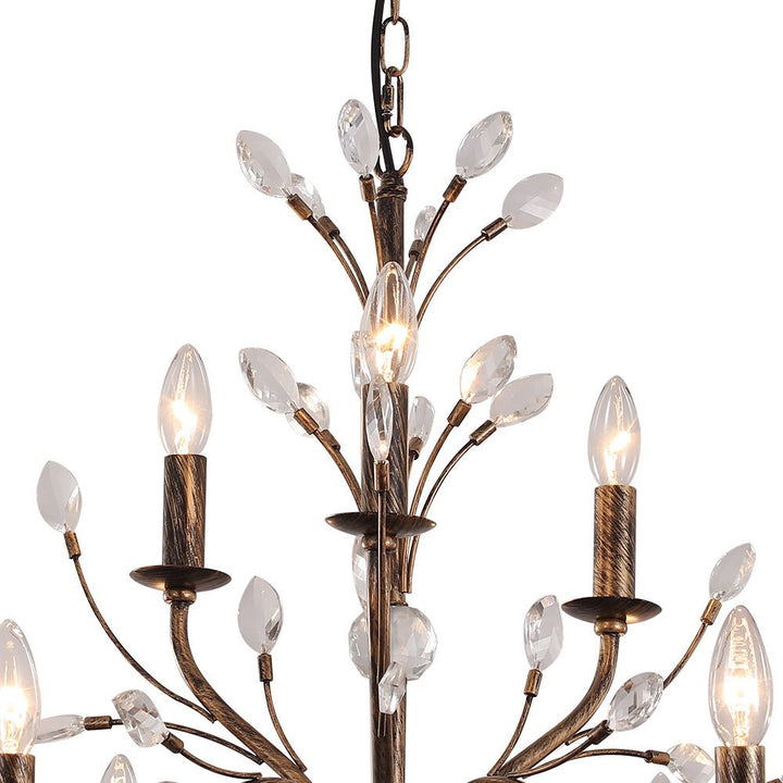 Iluminación decorativa: candelabro estilo francés con cristal, toque vintage para el hogar. [[lstfy-media:15]]