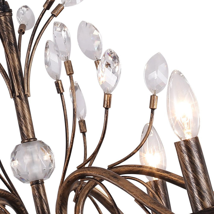 Decoración de techo: candelabro estilo francés clásico con iluminación de cristal elegante. [[lstfy-media:11]]