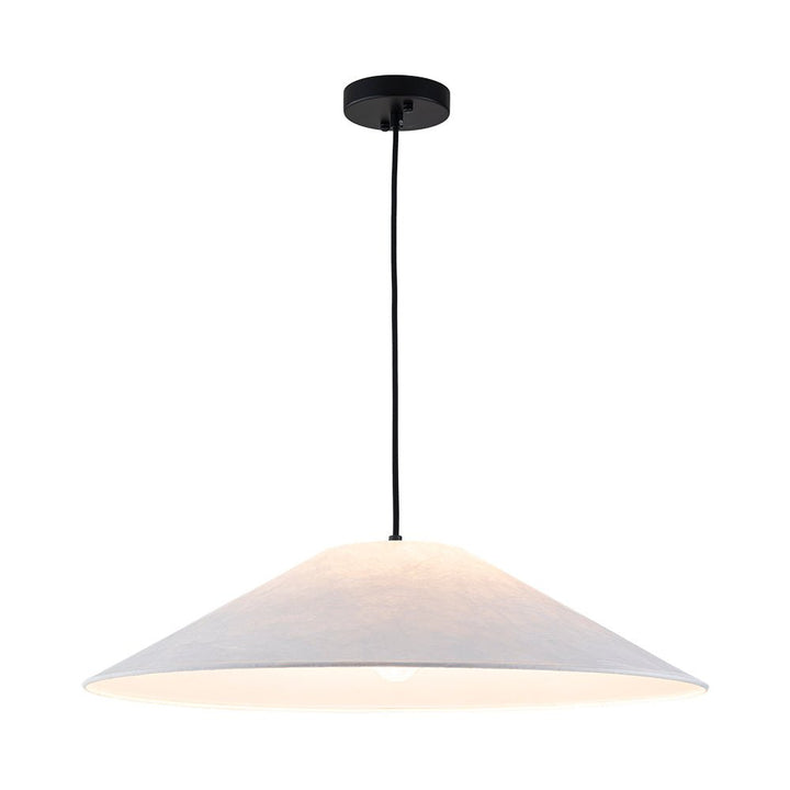 Lámpara de cono colgante de 1 luz, diseño moderno y elegante para iluminación focal y decoración de hogar.