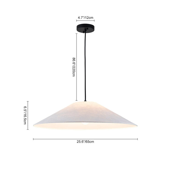 Lámpara colgante de cono moderno, diseño elegante de 1 luz para iluminación de techo en hogares contemporáneos.