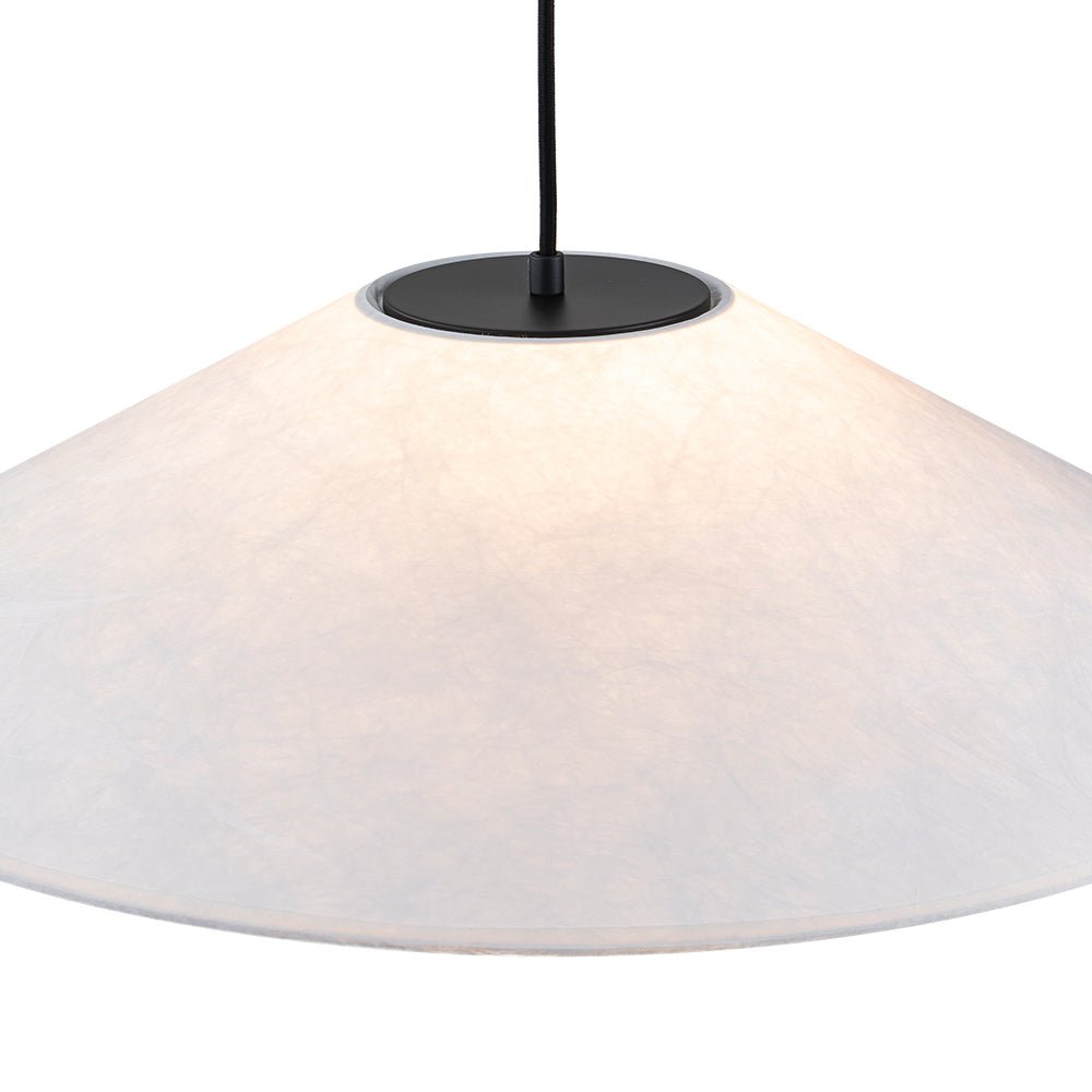 Lámpara colgante de cono moderna, una luz ideal para iluminación de diseño contemporáneo en cualquier espacio del hogar.
