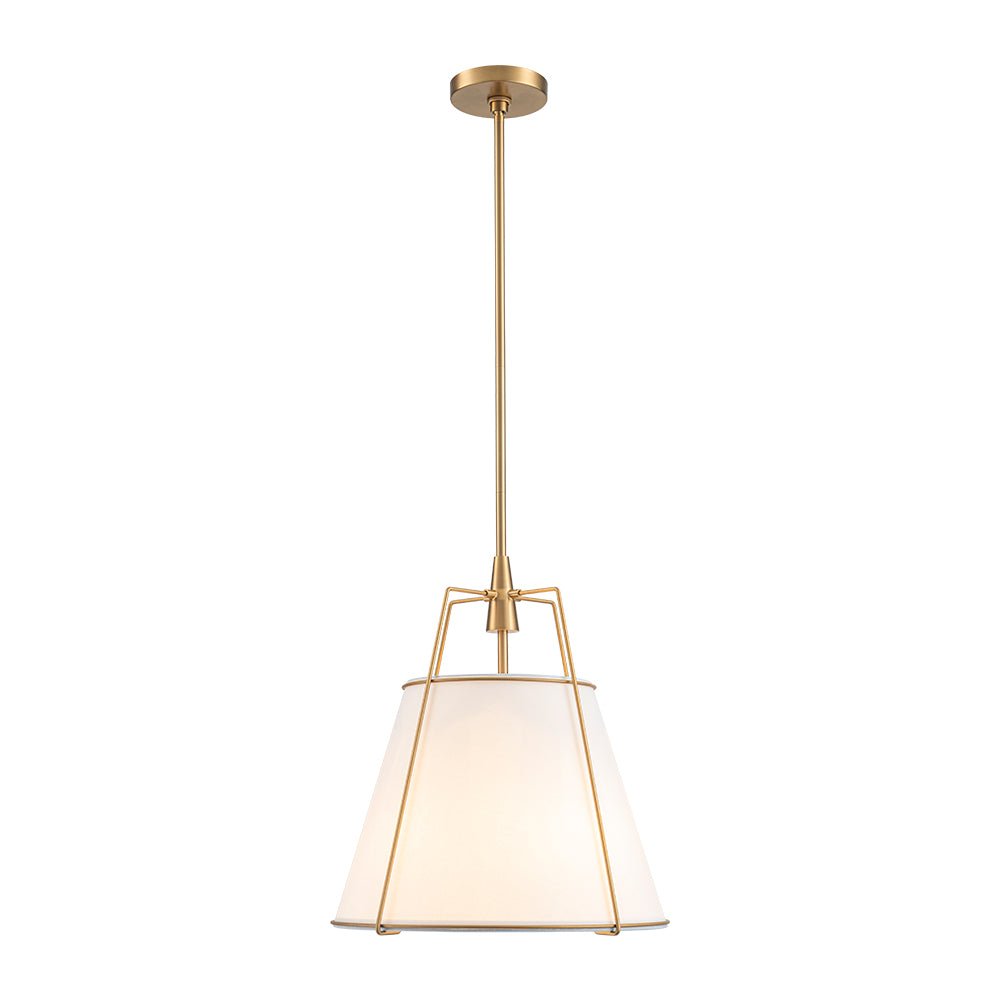 Luz colgante 4 focos cónicos. Estilo contemporáneo en latón para un toque elegante.