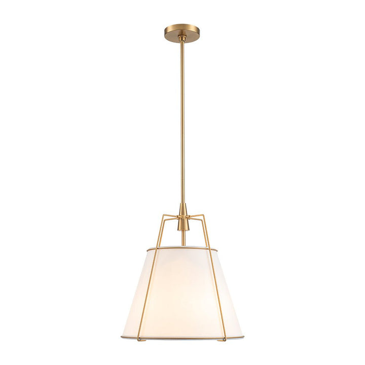 Luz colgante 4 focos cónicos. Estilo contemporáneo en latón para un toque elegante.