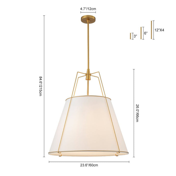 Iluminación moderna cónica de 4 luces. Acabado níquel, perfecta para cualquier ambiente.