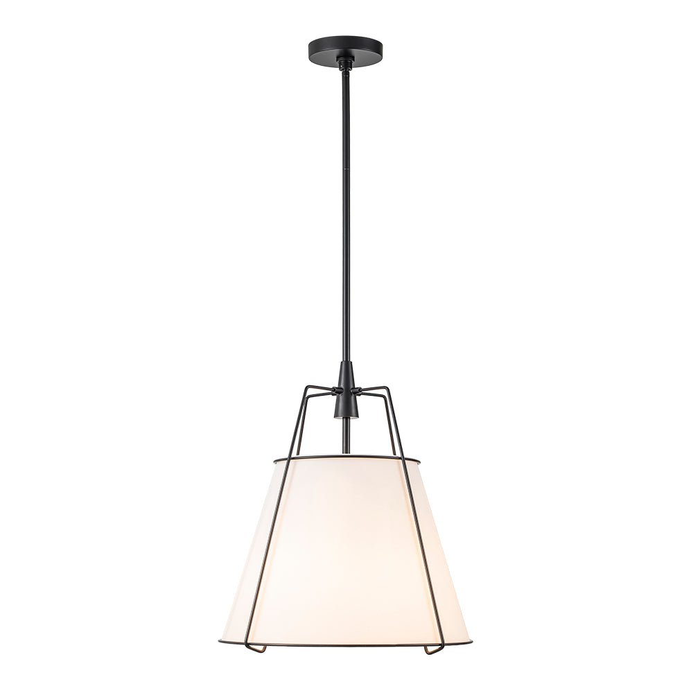 Iluminación interior, luz colgante cónica de 4 luces. Acabado níquel para un hogar chic.