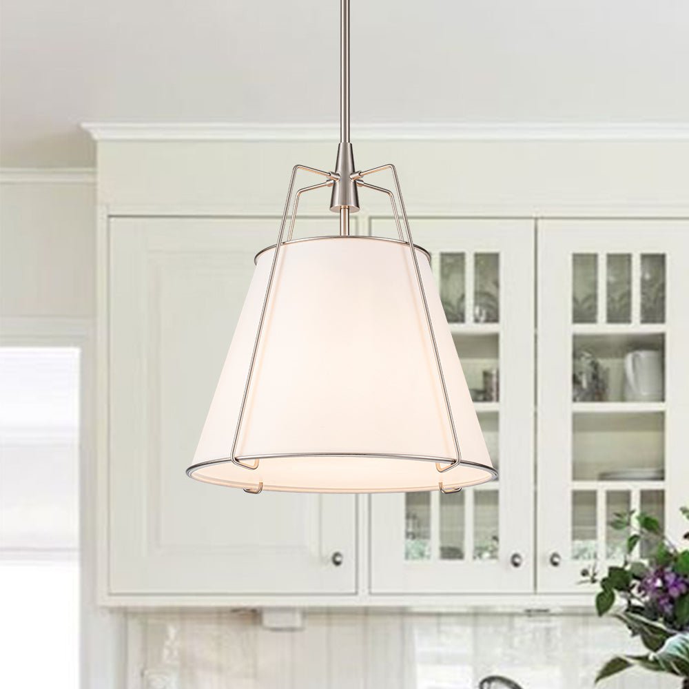 Luz colgante cónica 4 luces. Diseño contemporáneo y elegante para tu sala.