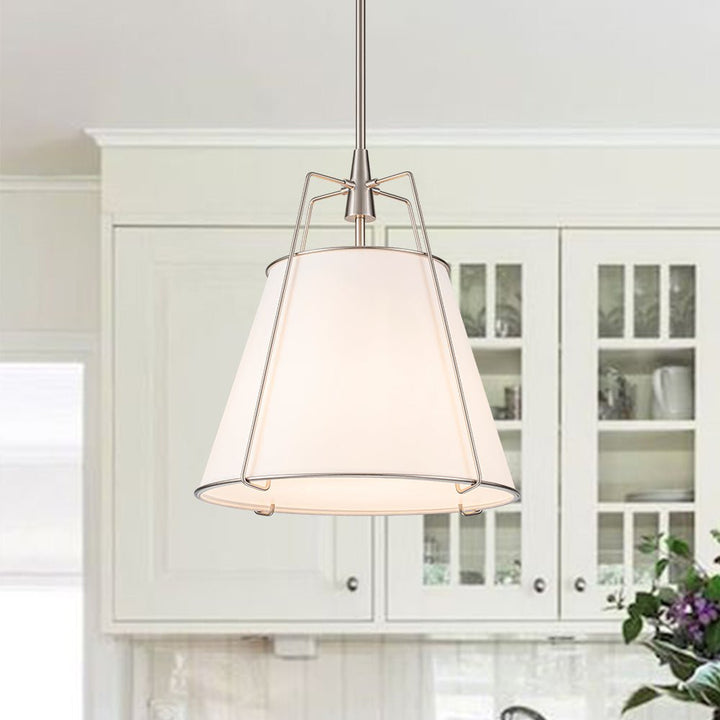 Luz colgante cónica 4 luces. Diseño contemporáneo y elegante para tu sala.