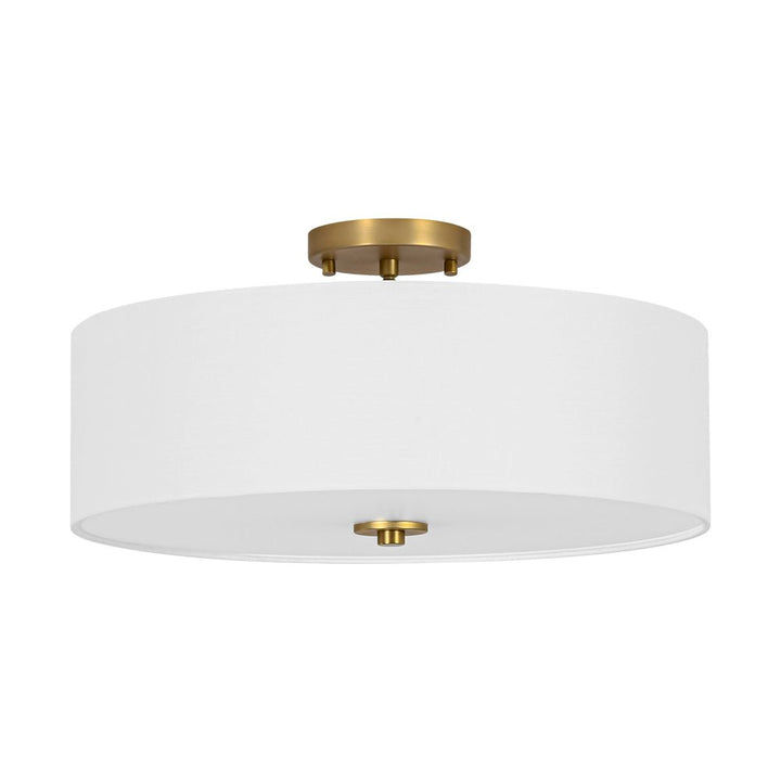 Luz de techo semi-flush con pantalla de lino. Lámpara moderna de 4 luces para un toque sofisticado.