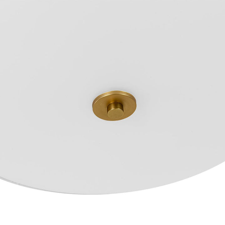Lámpara semi-flush de lino con base de metal. Iluminación moderna de 4 luces para comedor.