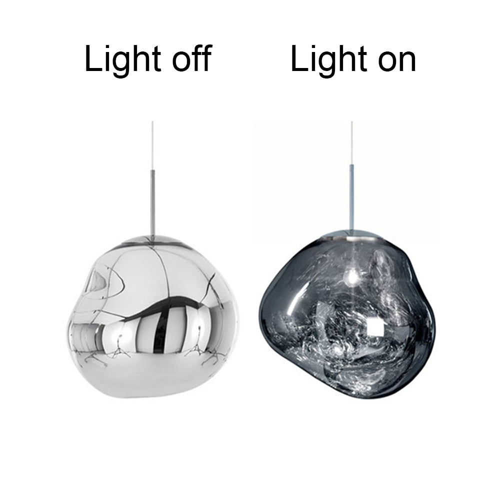 Diseño moderno de lámpara de techo, irregular y colgante, para una iluminación única en el hogar.