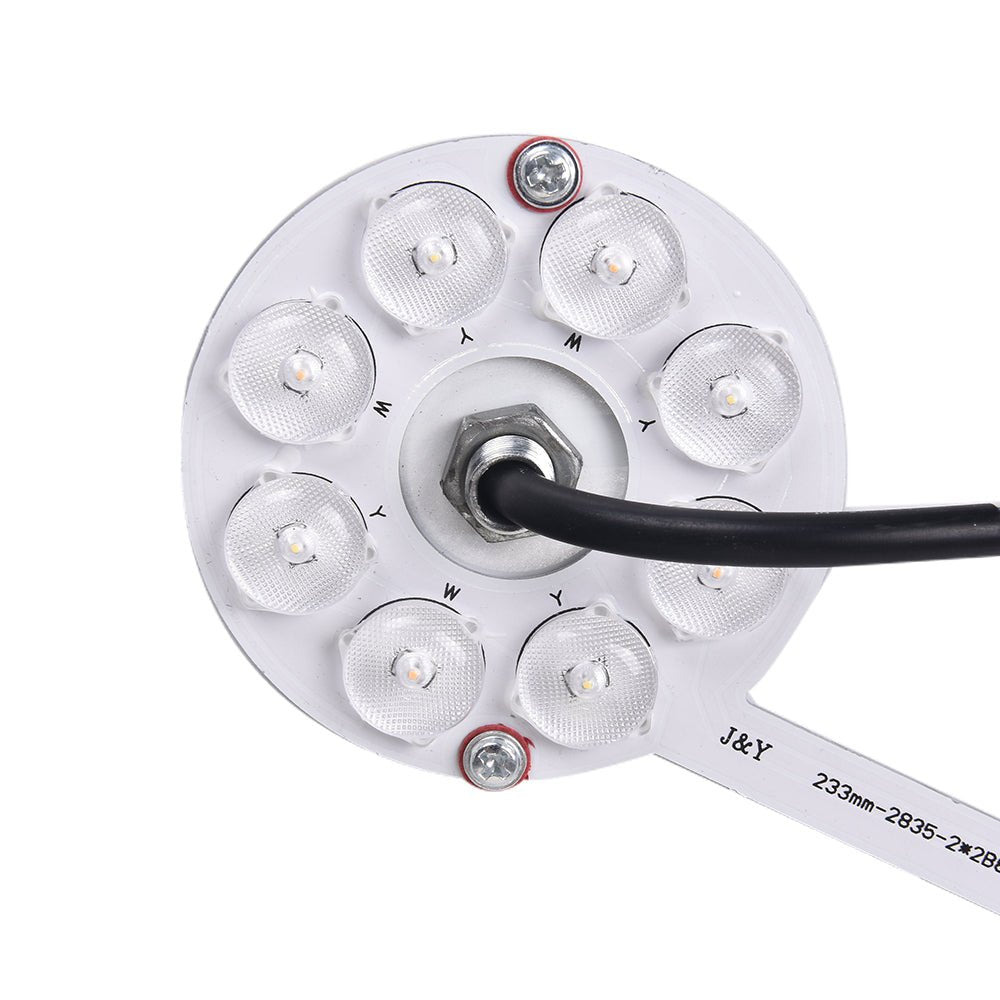 Lámpara de techo LED moderna redonda con acento de madera, regulable para crear ambientes acogedores en el hogar.