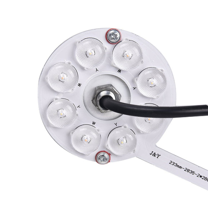 Lámpara de techo LED moderna redonda con acento de madera, regulable para crear ambientes acogedores en el hogar.