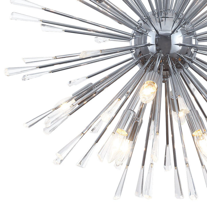 Araña de cristal diente de león estilo Sputnik. Iluminación moderna, brillo ajustable, decoración de lujo.