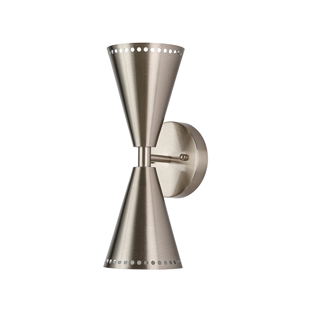 Lámpara de pared cónica moderna, ideal para iluminación interior. Aplique de metal decorativo.