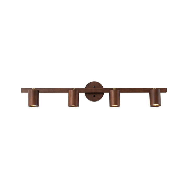 Focos de techo ajustables, lineal, madera, estilo granja, semi empotrado, decoración rústica interior.