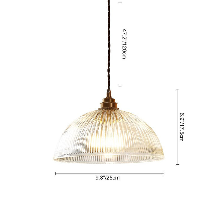 Colgante de vidrio para techo, estilo ribeteado. Perfecta para decoración interior de granja moderna.