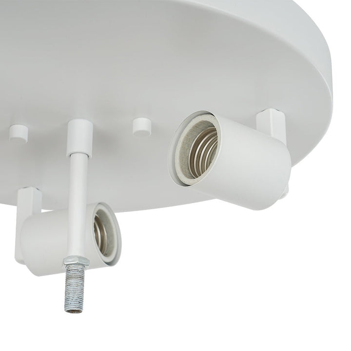 Techo floral francés, 3 luces. Lámpara semi empotrada con vidrio agrietado para crear ambiente.