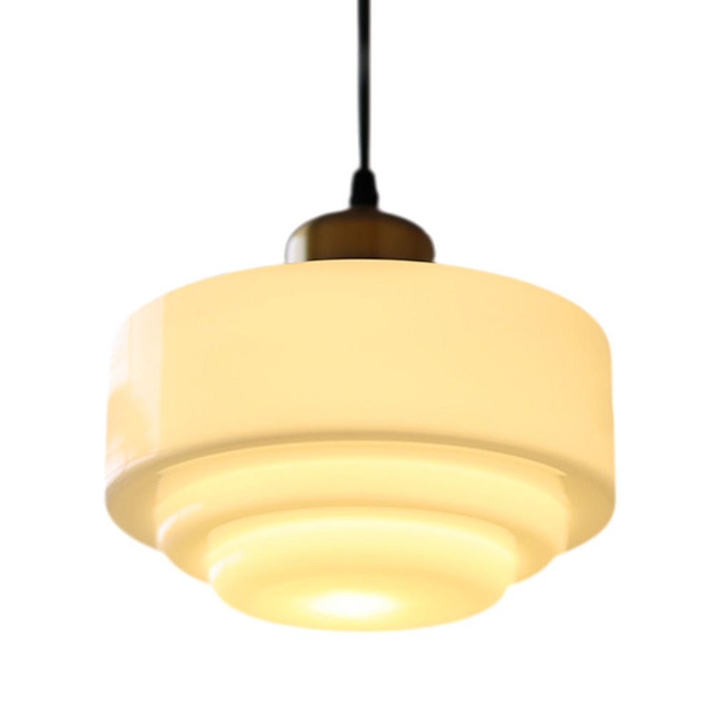 Lámpara de diseño francés vintage, vidrio blanco, compatible con bombilla E27, fácil instalación.