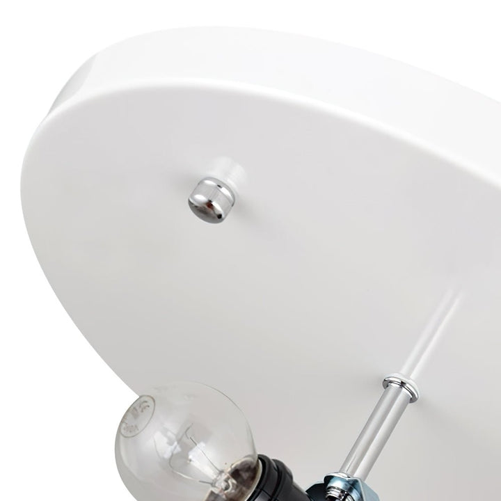Luz de techo de seda blanca. Lámpara geométrica moderna que difunde una iluminación suave en el hogar.