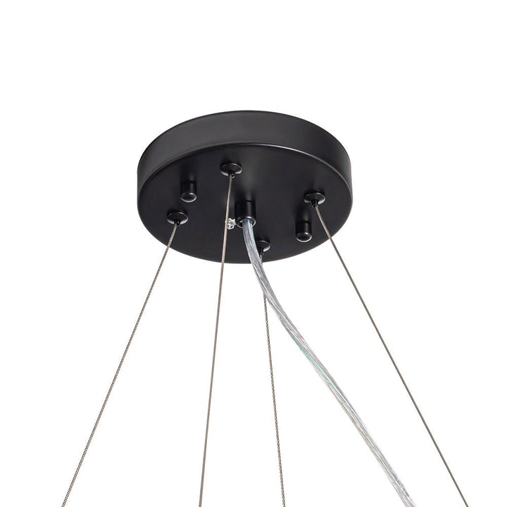 Lámpara de techo de cristal redonda, estilo de lujo, iluminación decorativa para el hogar.