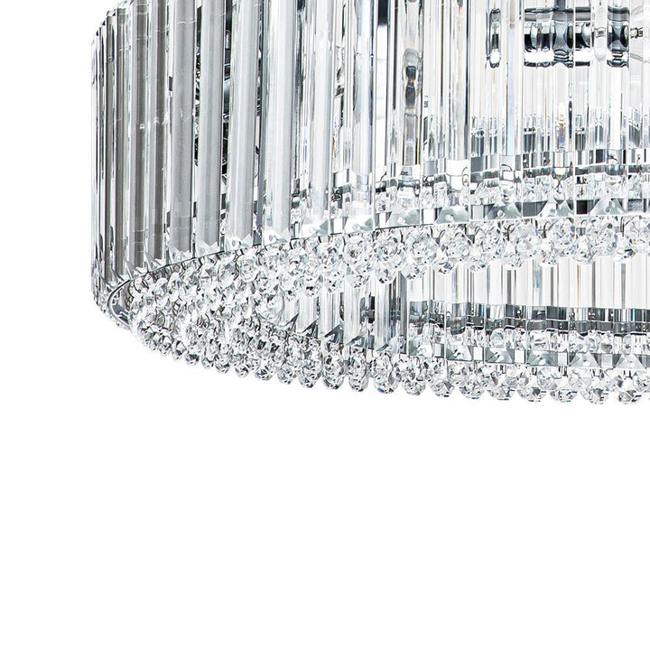 Iluminación de hogar: candelabro de cristal redondo y elegante, un toque de lujo en tu techo.