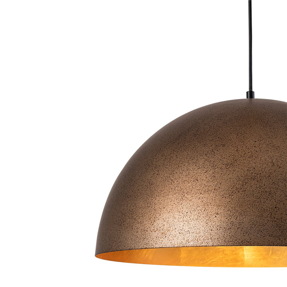 Lámpara colgante estilo vintage industrial con cúpula de latón antiguo, para cocinas.