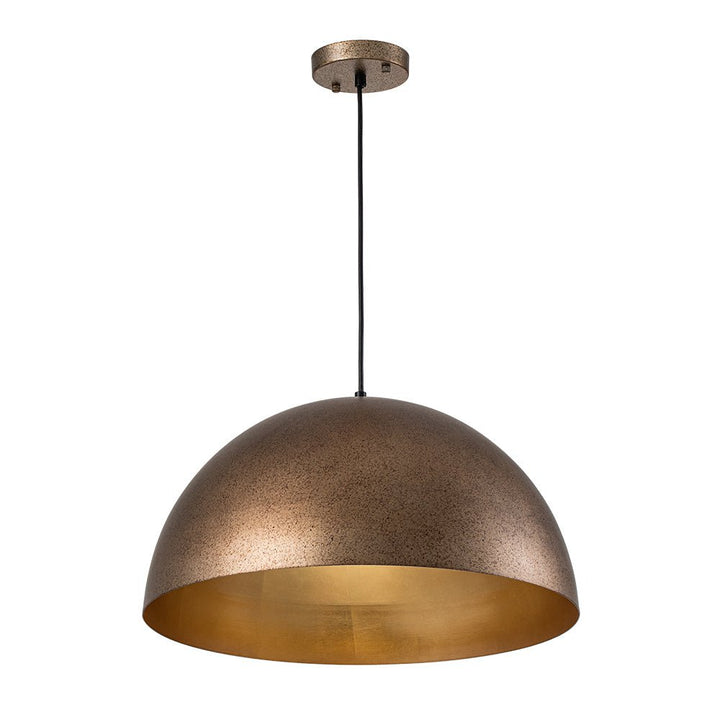 Foco colgante industrial tipo cúpula, luz de techo de latón antiguo para decoración de cocina.