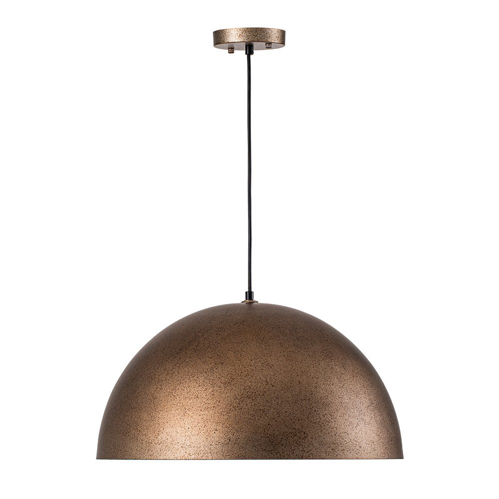Iluminación industrial moderna: lámpara colgante de cúpula de latón antiguo para cocinas.