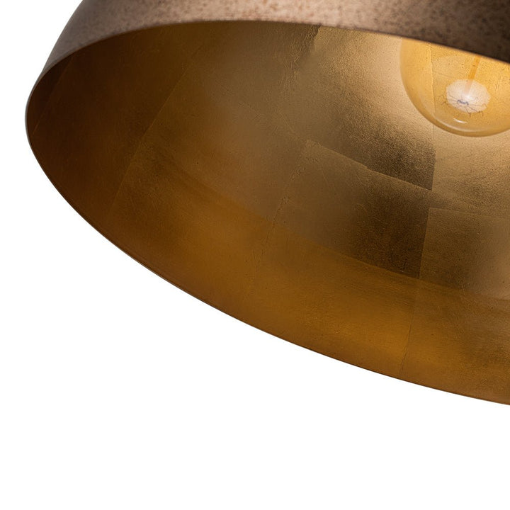 Luz de techo colgante industrial con cúpula de latón antiguo, ilumina tu isla de cocina.