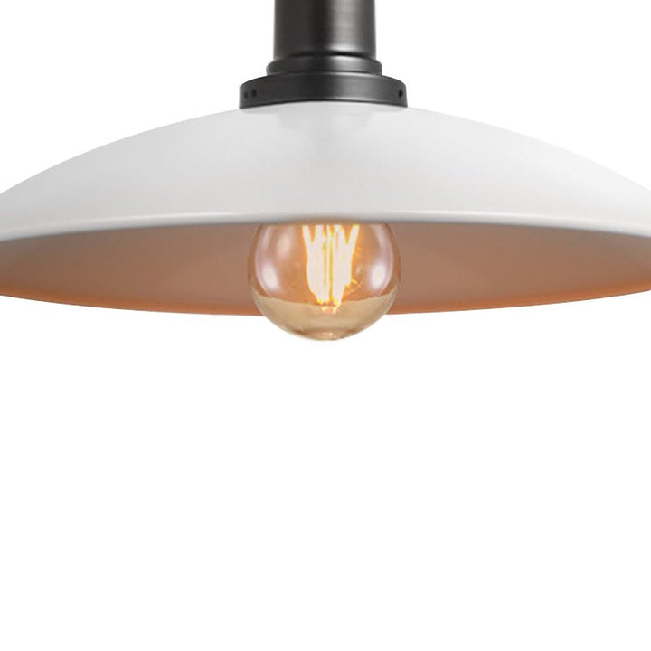 Lámpara colgante cónica blanca, estilo moderno minimalista, ilumina tu cocina con toque industrial.