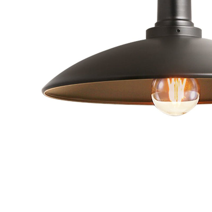 Lámpara colgante de cono negro, iluminación industrial de 1 luz para cocina o isla moderna.