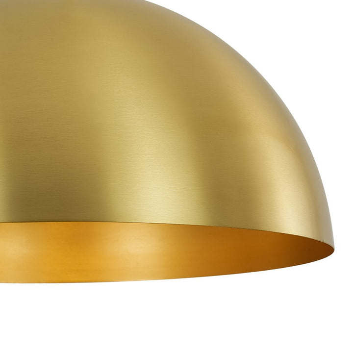 Lámpara colgante de cúpula dorada, diseño industrial. Perfecta para techo y decoración moderna.