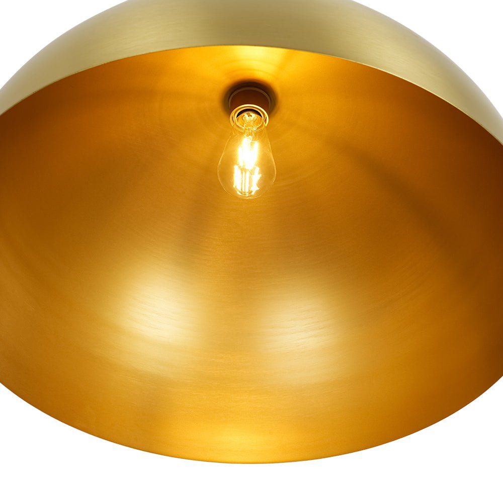 Moderniza tu espacio: Lámpara colgante industrial dorada. Cúpula para iluminación de hogar y granja.