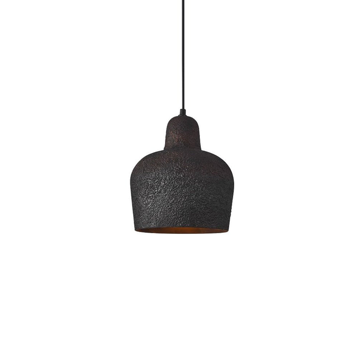 Lámpara colgante de campana japonesa, metal negro. Estilo vintage para comedor, dormitorio o sala de estar.