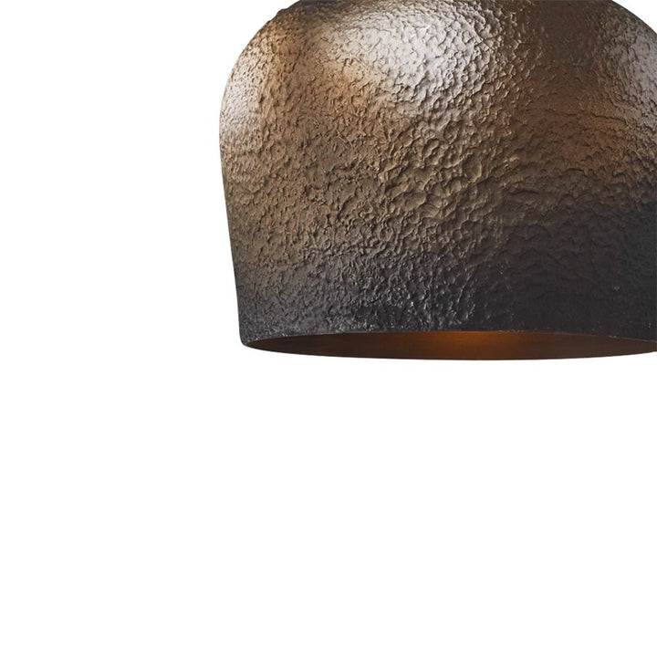 Lámpara colgante de metal negro tipo campana, estilo vintage japonés. Ideal para iluminación en dormitorio.