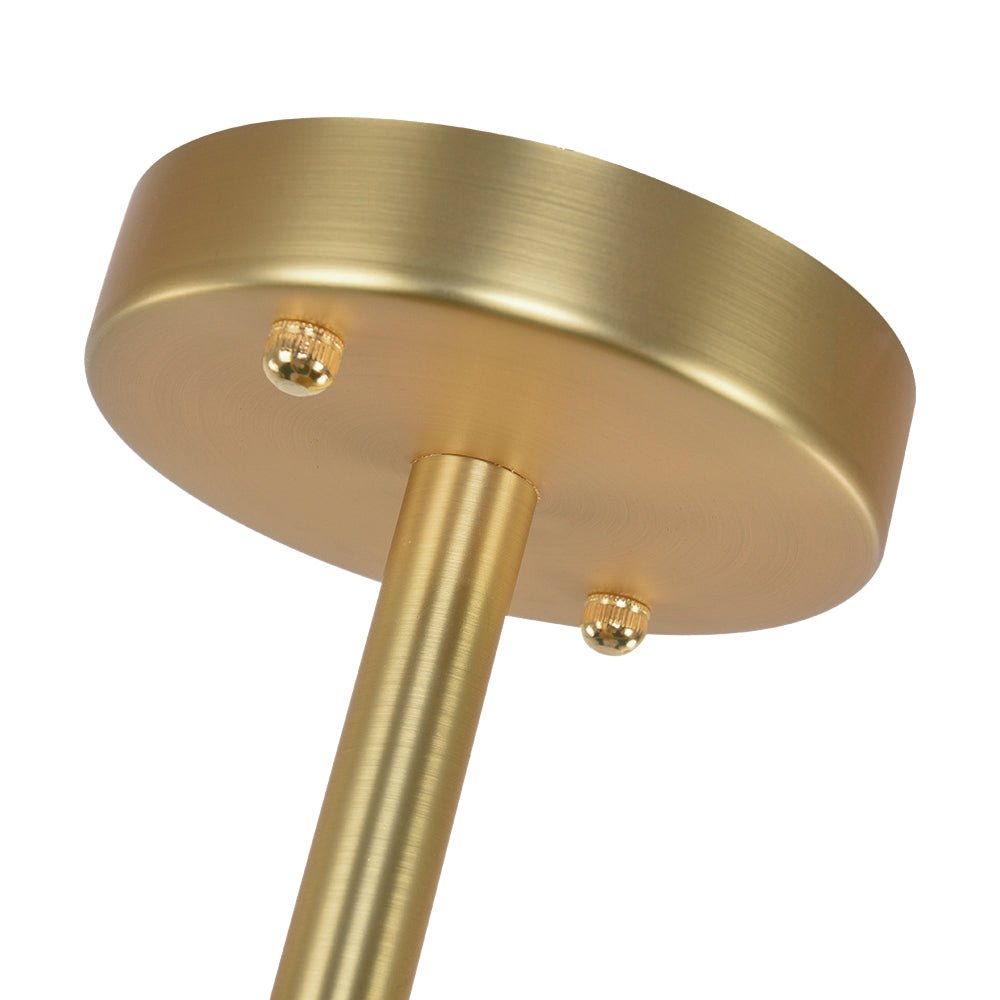 Elegante luz de techo Sputnik de 6 focos, diseño Mid-Century moderno de metal.