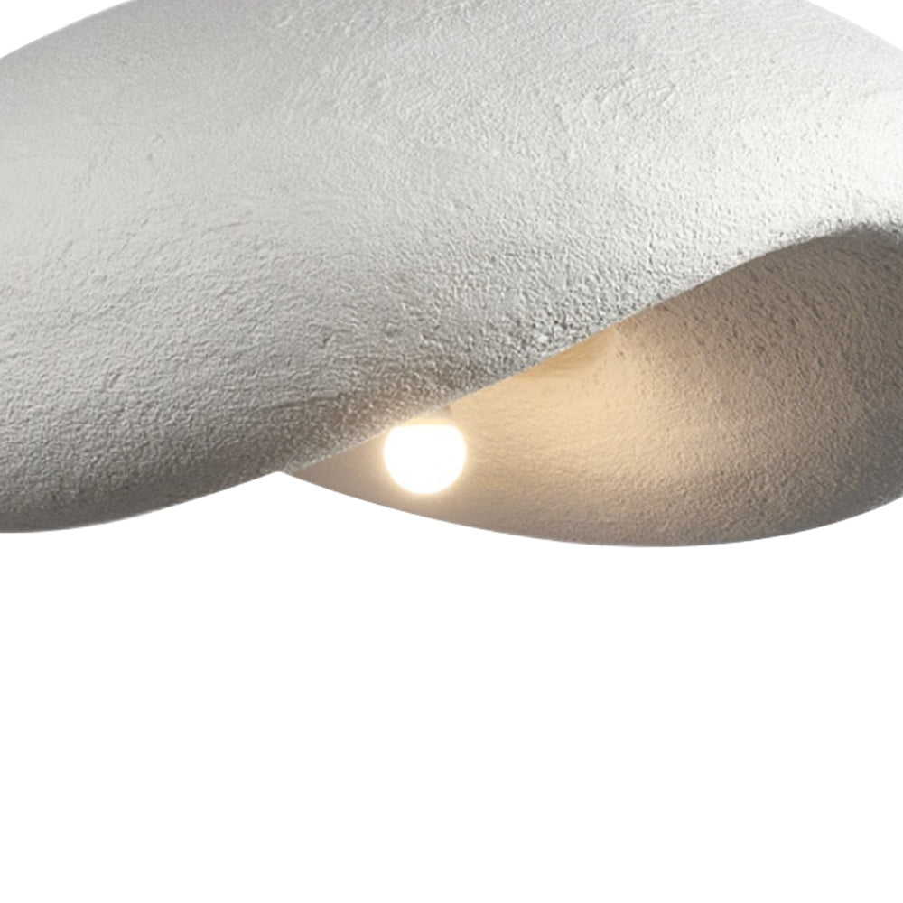 Diseño moderno: lámpara de techo nube blanca, iluminación colgante minimalista de poliestireno.