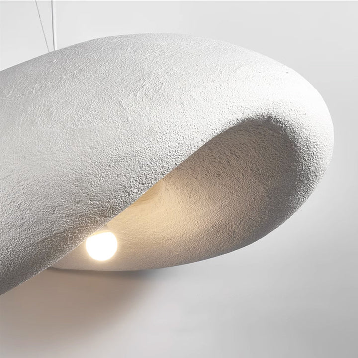 Lámpara nube colgante para interiores, hecha a mano con poliestireno, estilo minimalista y moderno.