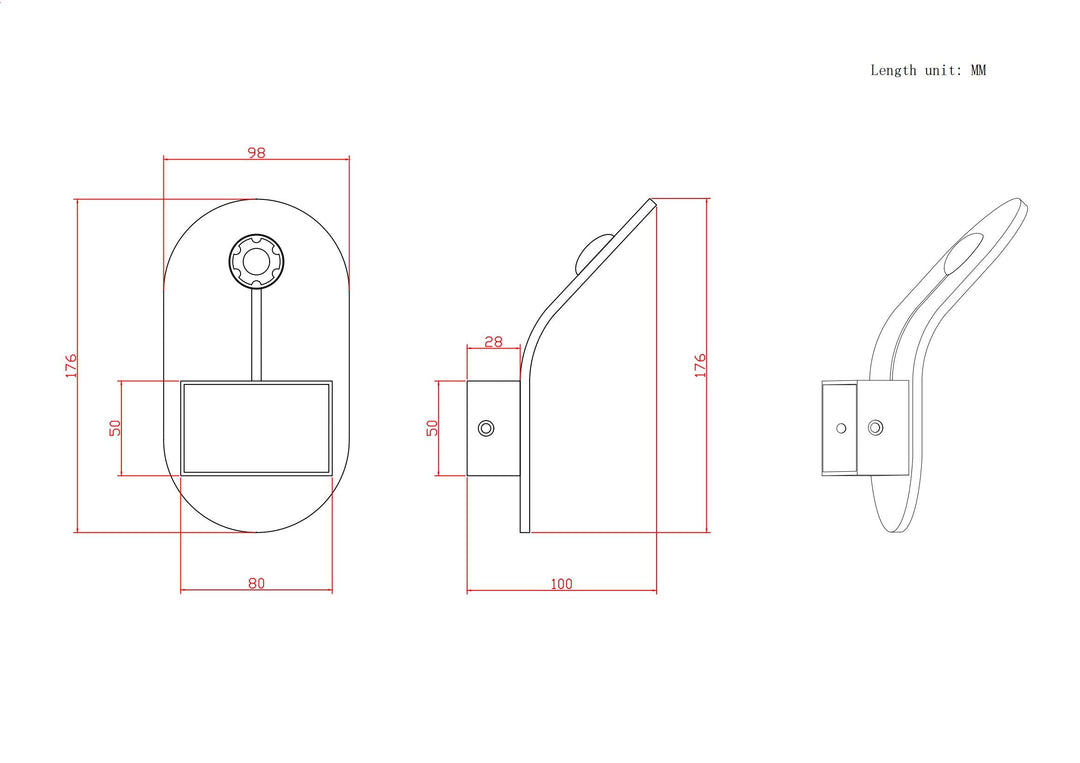 Aplique LED para pared, curvado, elegante y funcional, mejora la decoración del hogar.