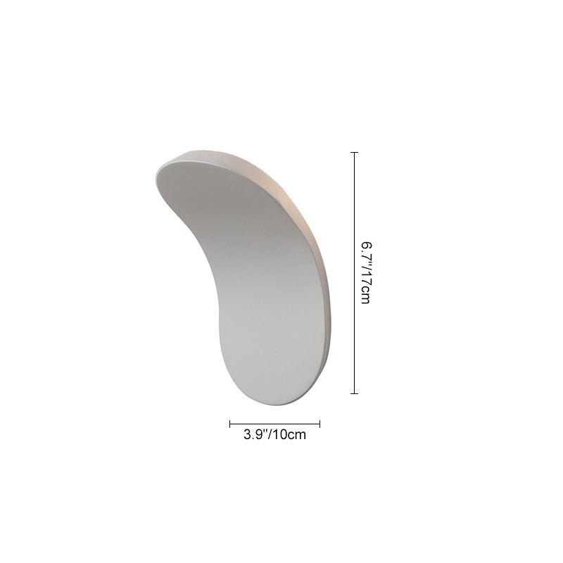 Luz LED de cabecera minimalista, aplique de pared curvo para dormitorios con diseño moderno.