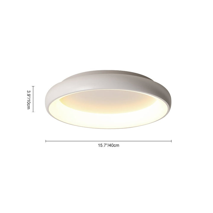 Plafón LED redondo minimalista blanco. Proporciona luz perfecta y moderna para salón o dormitorio.