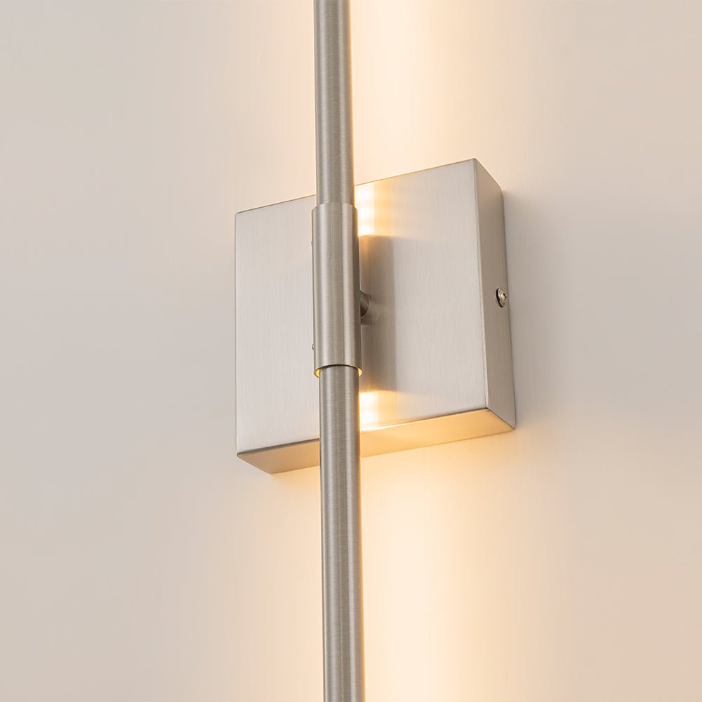 Aplique de pared LED moderno, luz lineal cálida para dormitorios y salas de estar.