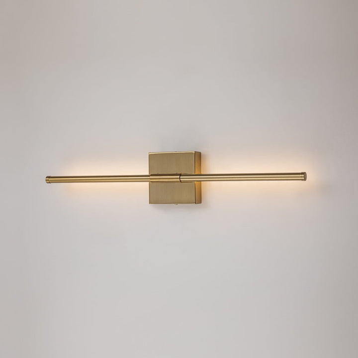 Iluminación de pared lineal LED, diseño limpio y minimalista para interiores.