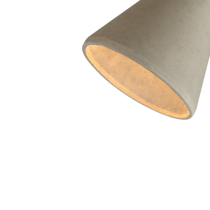 Lámpara de techo de cemento con diseño geométrico y moderno, una luz para decoración de interiores.