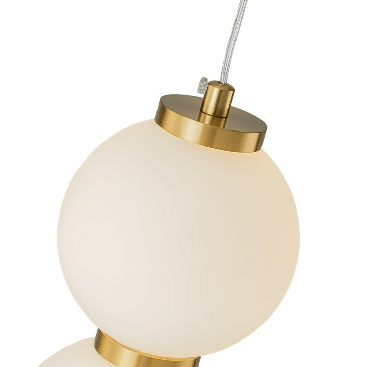 Lámpara colgante LED de diseño ábaco con 4 luces y perlas de vidrio, acento sofisticado para el hogar.